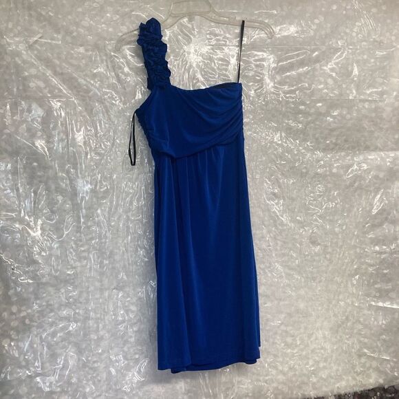 VALERIE BERTINELLI Women’s Floral Ruffle One Shoulder Prom Dress Size 6 - Picture 2 of 7